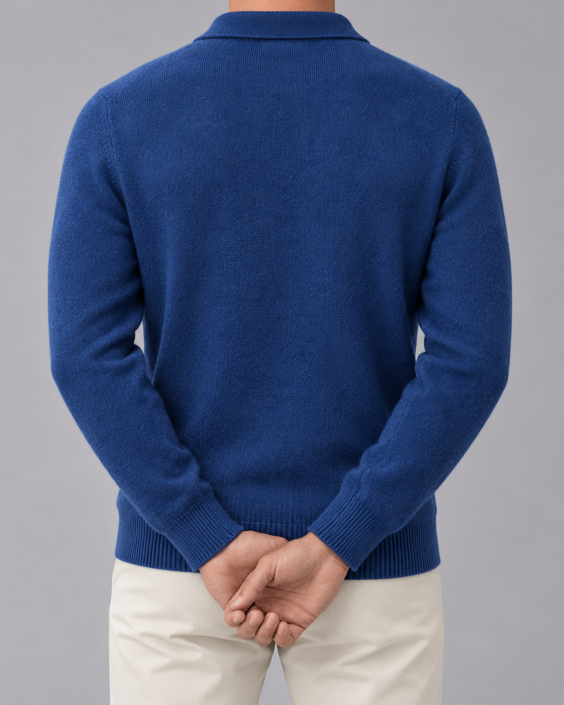 Men's Cashmere with Polo Collar