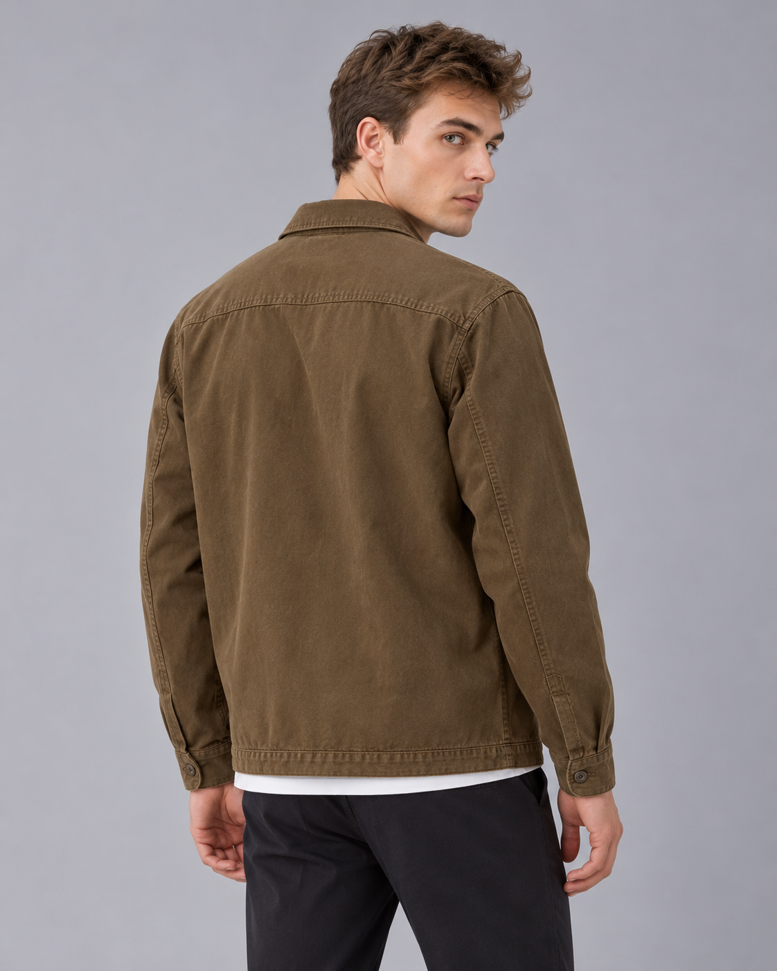 Men's Utility Overshirt with Flap Pockets