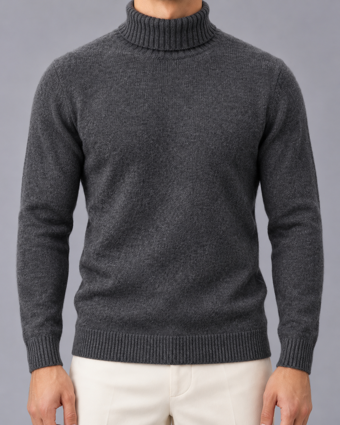 Men's Cashmere Roll Neck Jumper
