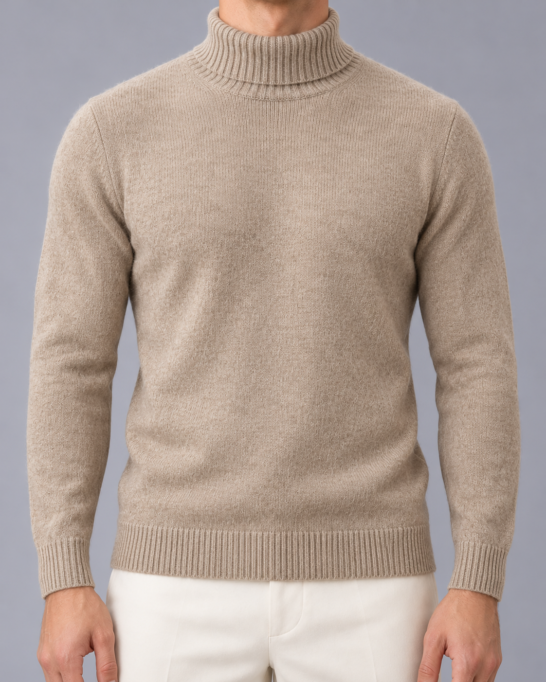 Men's Cashmere Roll Neck Jumper