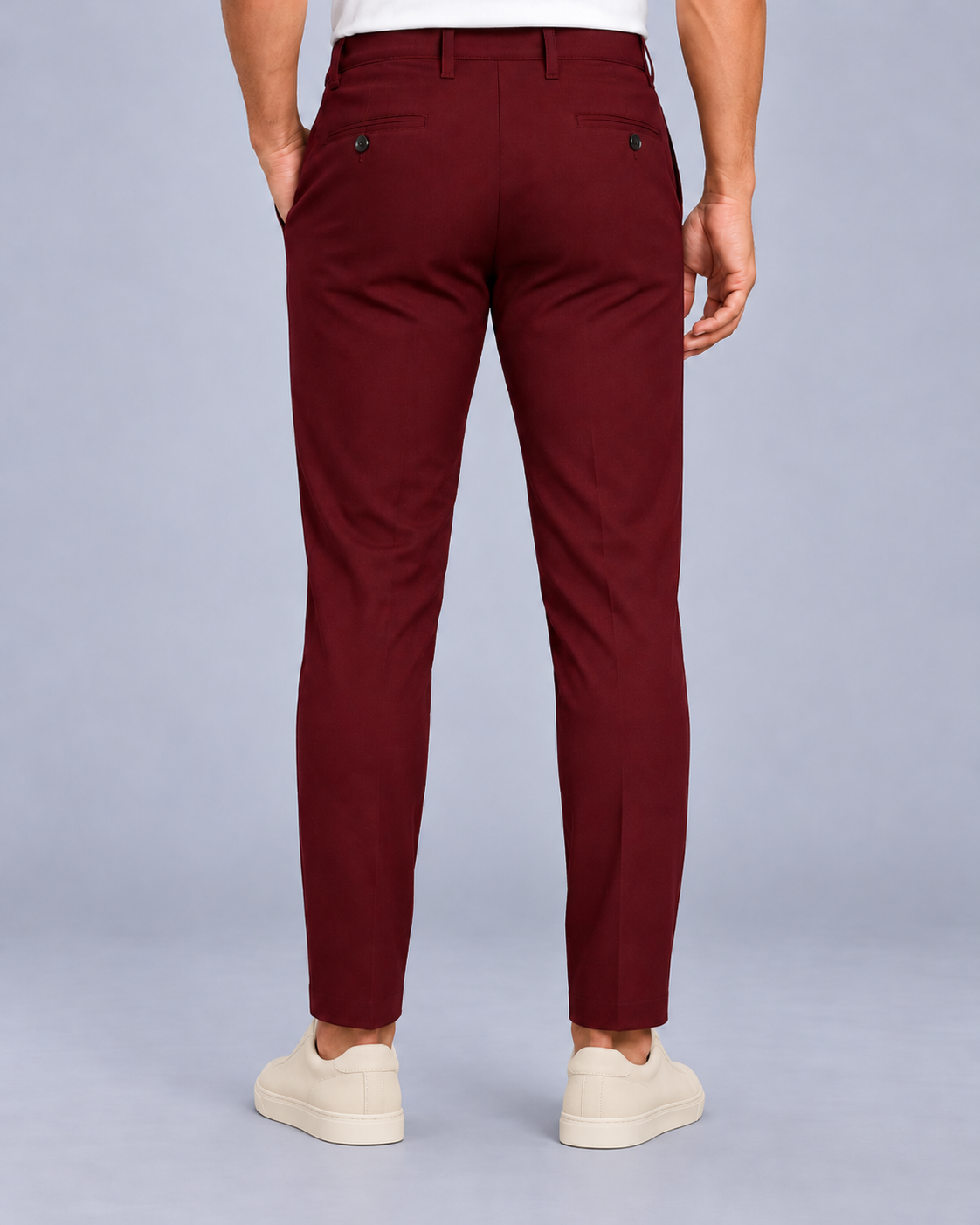 Men's Tailored Slim-Leg Cropped Trousers