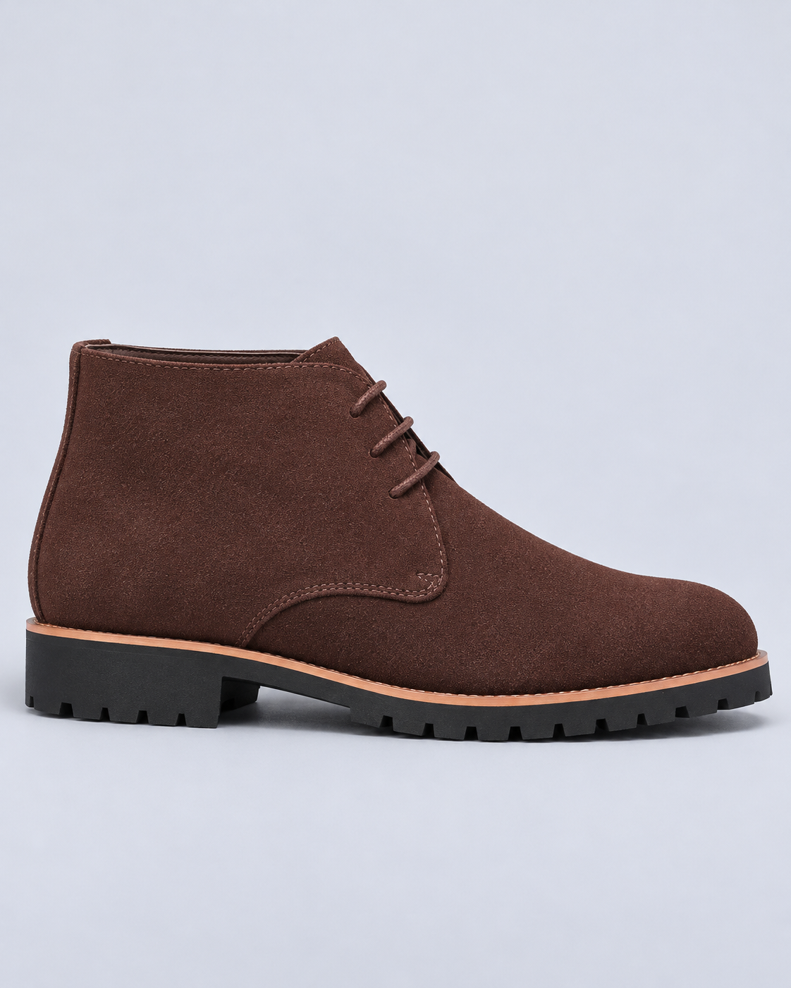 Men's Chukka Boots with Lace-Up Front and Chunky Grip Sole
