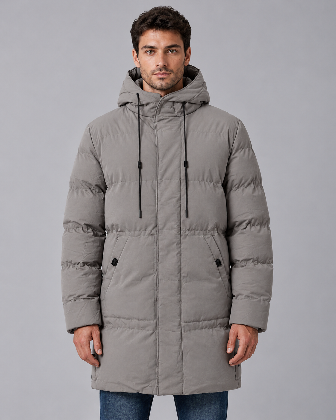 Men's Hooded Padded Parka Coat