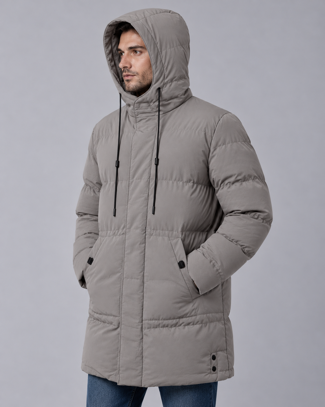 Men's Hooded Padded Parka Coat