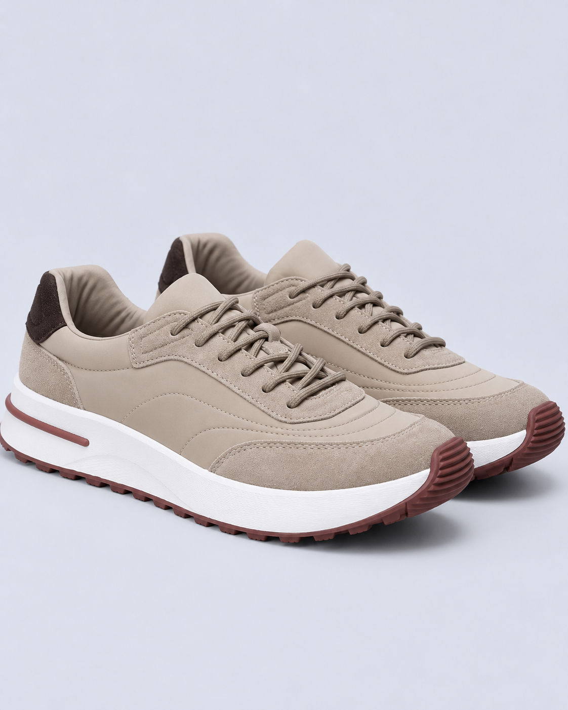 Men's Chunky Sole Lace-Up Trainers