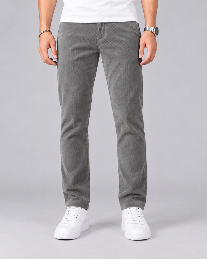 Men's Durable Corduroy Trousers | Slim Fit Casual Pants