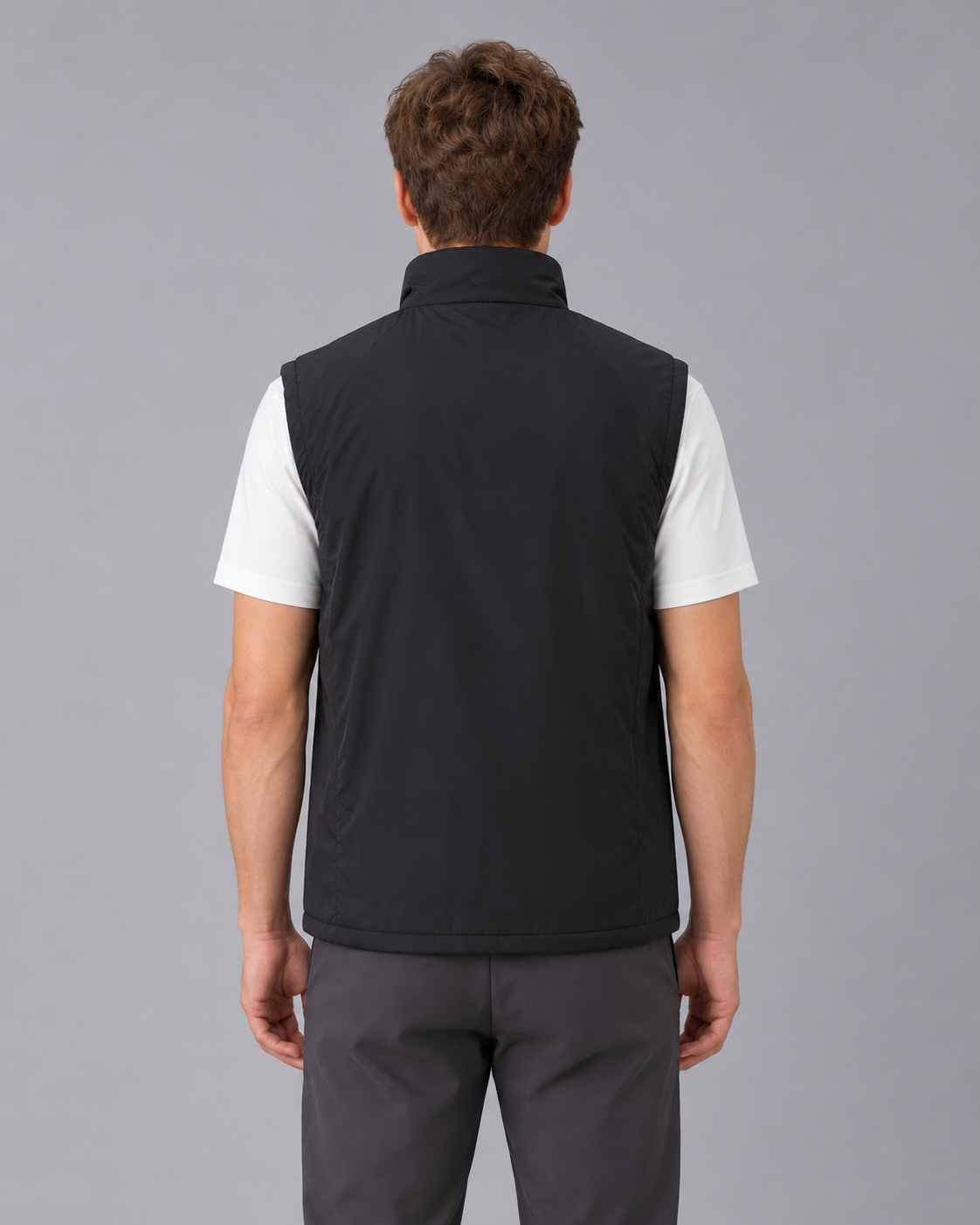 Men's Gilet with Stand Collar – Full-Zip Sleeveless Bodywarmer with Zip Pockets