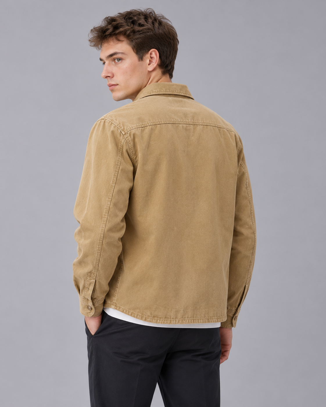 Men's Utility Overshirt with Flap Pockets