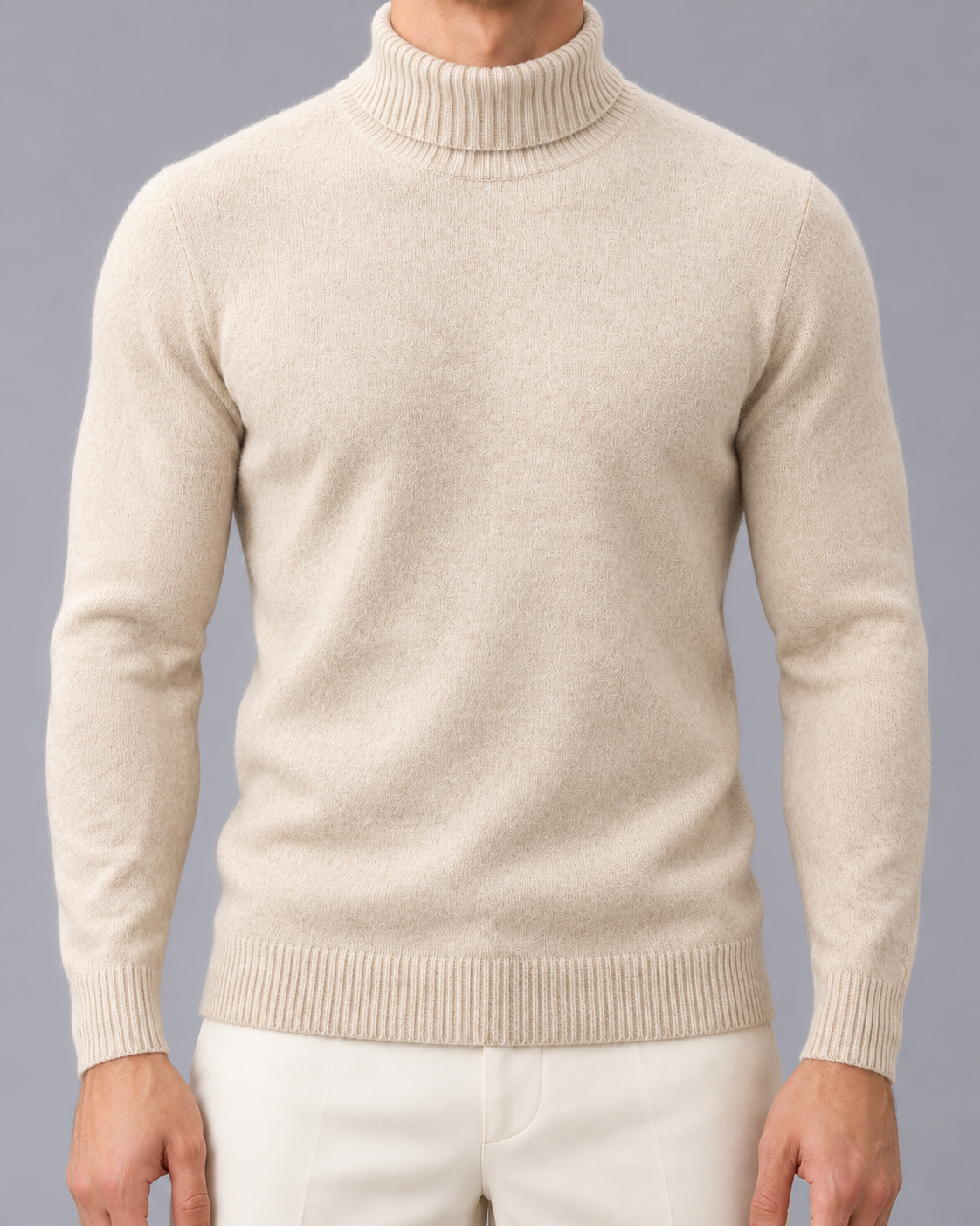 Men's Cashmere Roll Neck Jumper