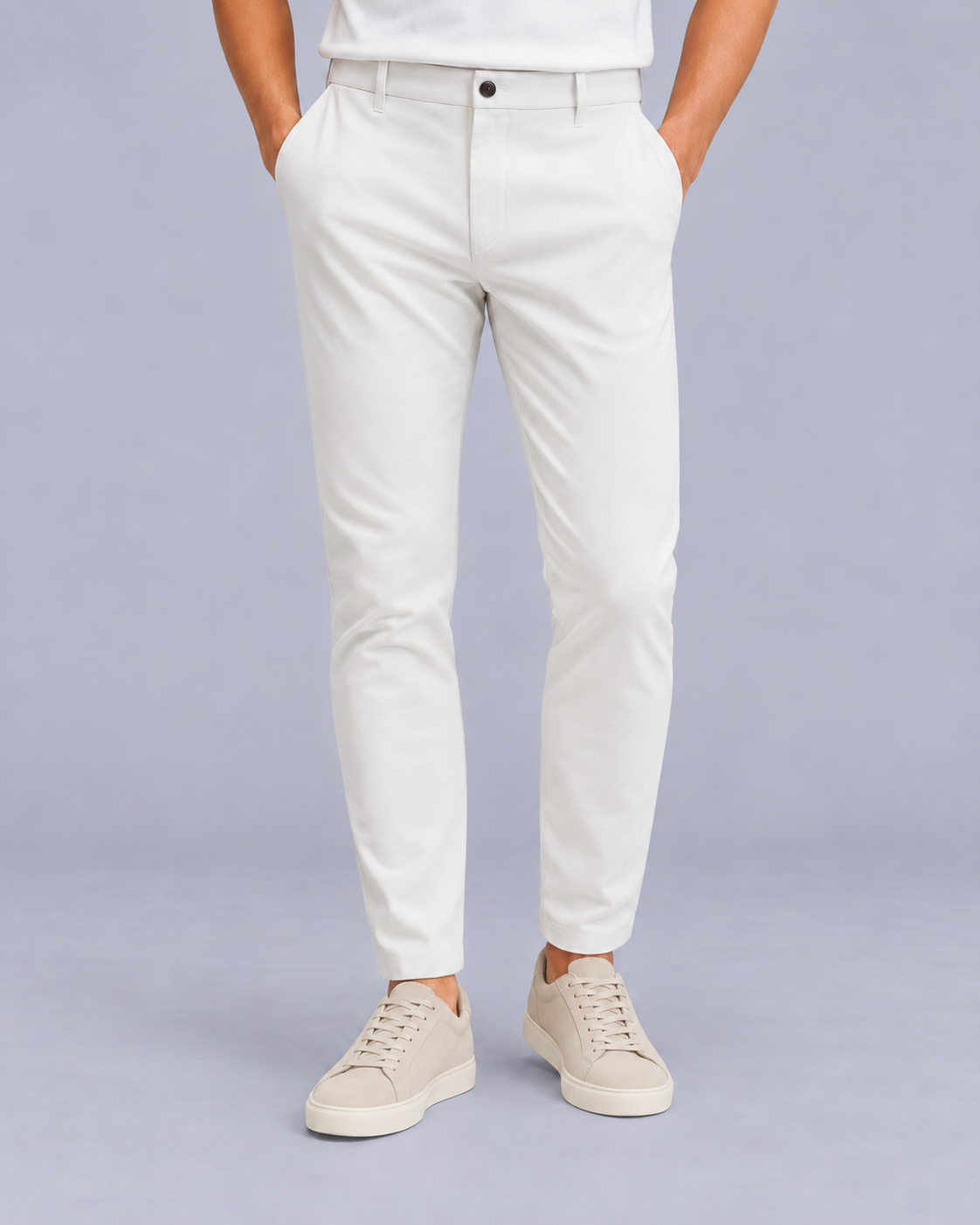 Men's Tailored Slim-Leg Cropped Trousers