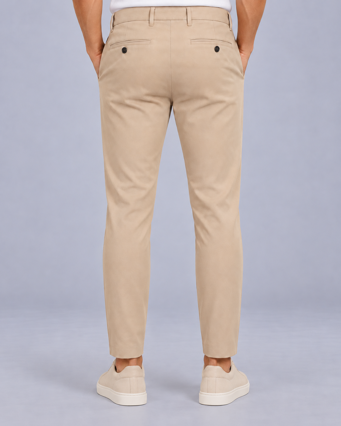 Men's Tailored Slim-Leg Cropped Trousers