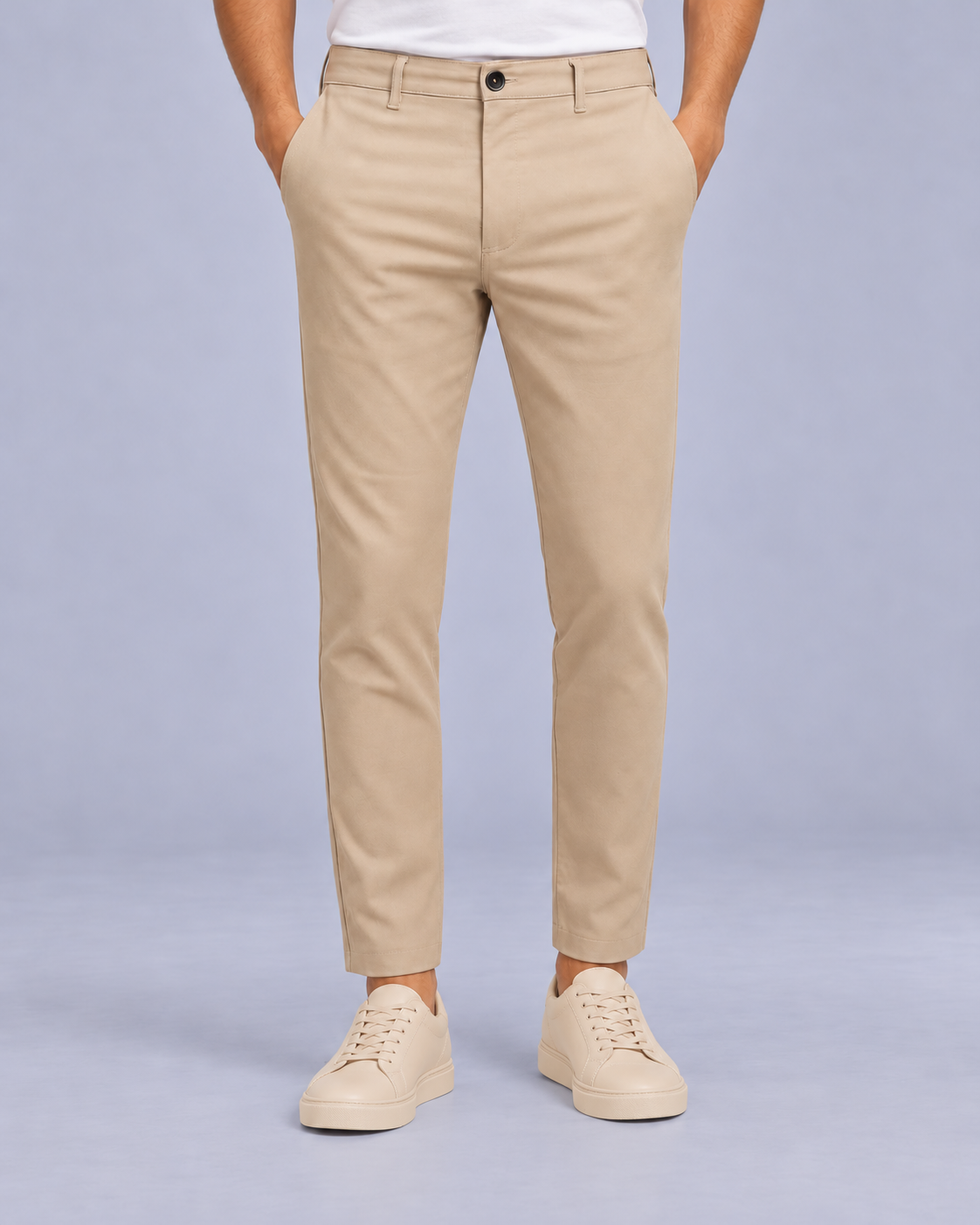 Men's Tailored Slim-Leg Cropped Trousers