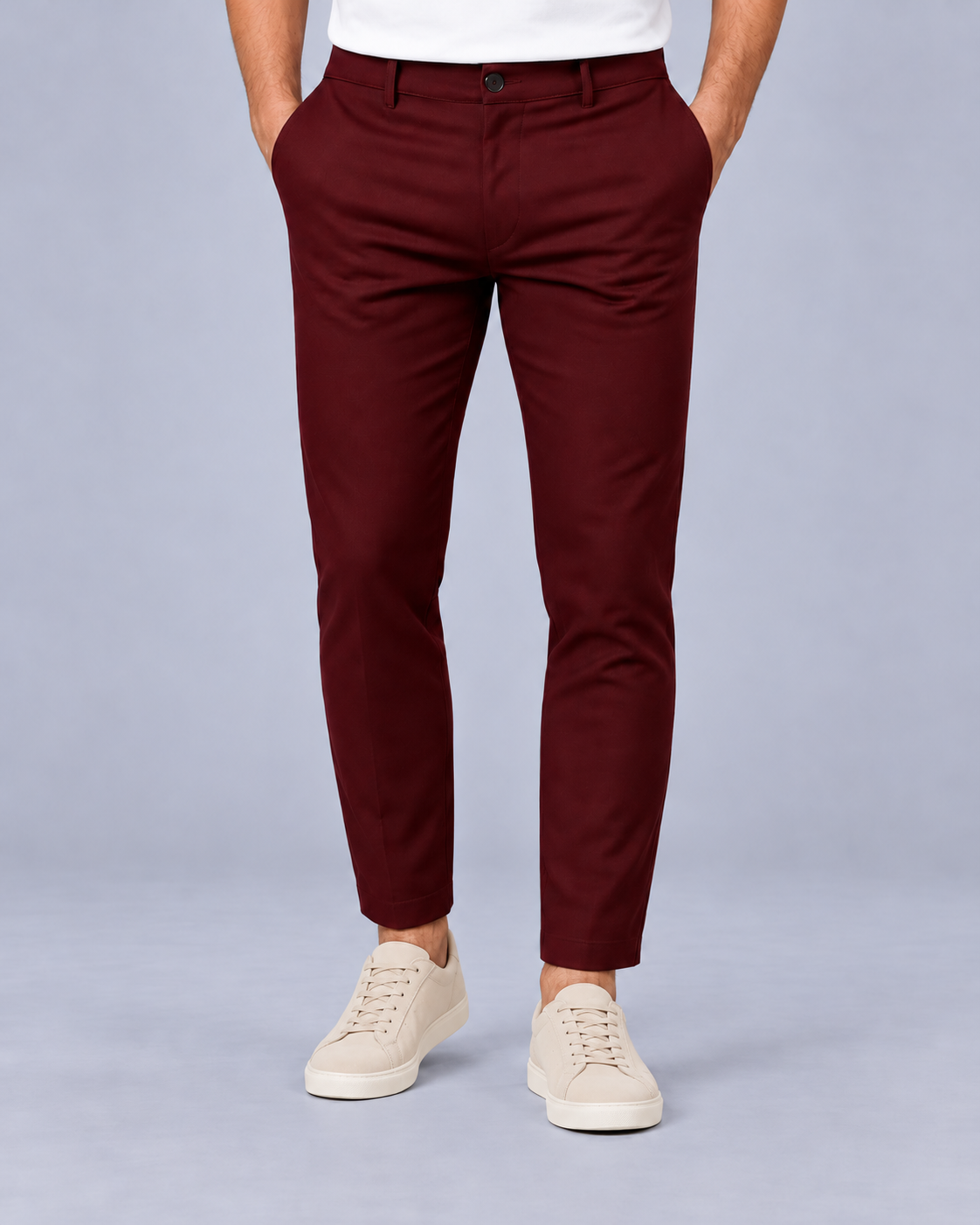 Men's Tailored Slim-Leg Cropped Trousers