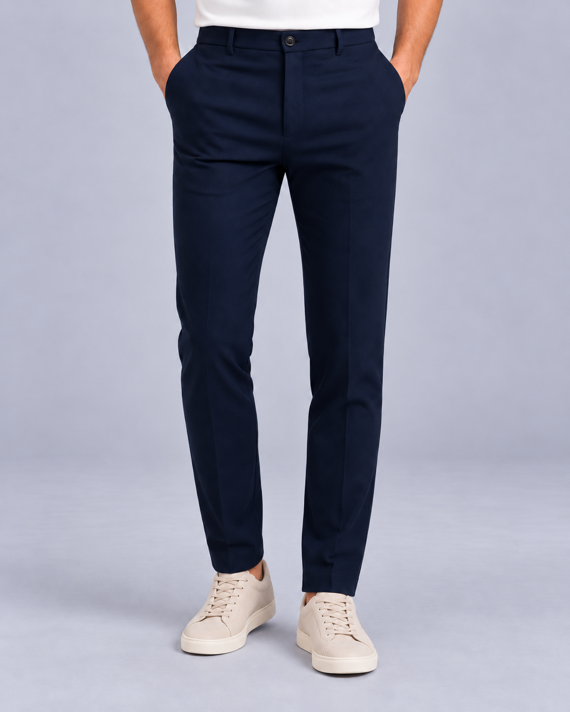 Men's Tailored Slim-Leg Cropped Trousers