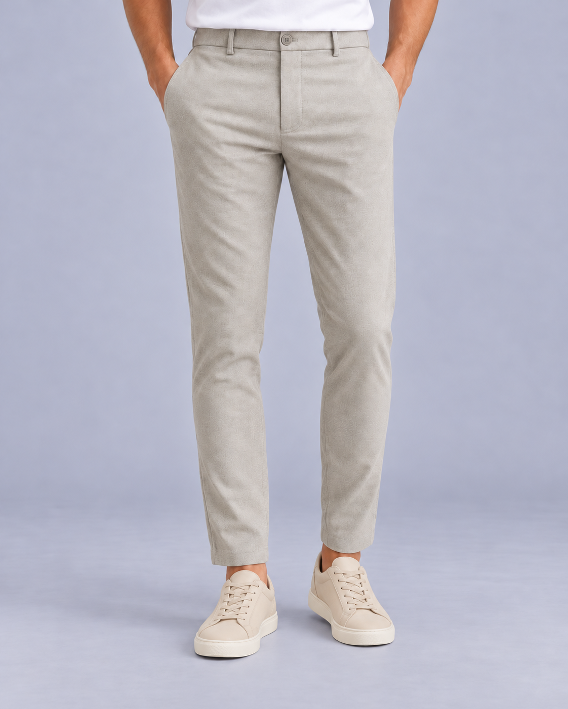 Men's Tailored Slim-Leg Cropped Trousers