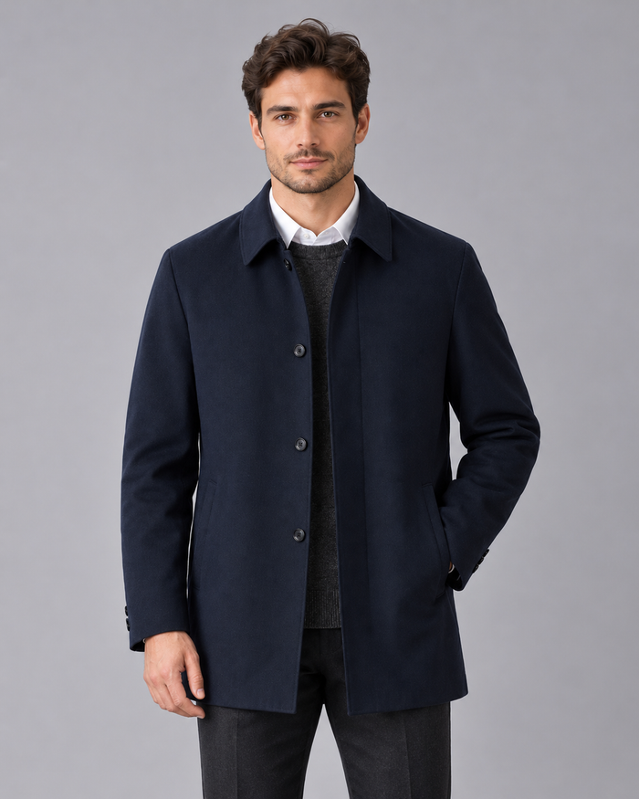Men's Tailored Jacket – Single-Breasted, Point Collar, Welt Pockets, Regular Fit