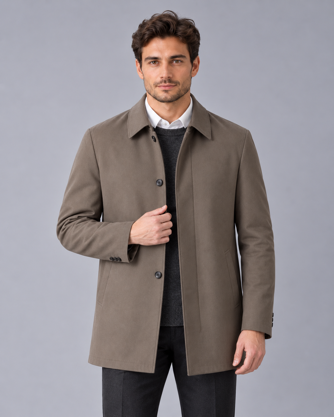 Men's Tailored Jacket – Single-Breasted, Point Collar, Welt Pockets, Regular Fit