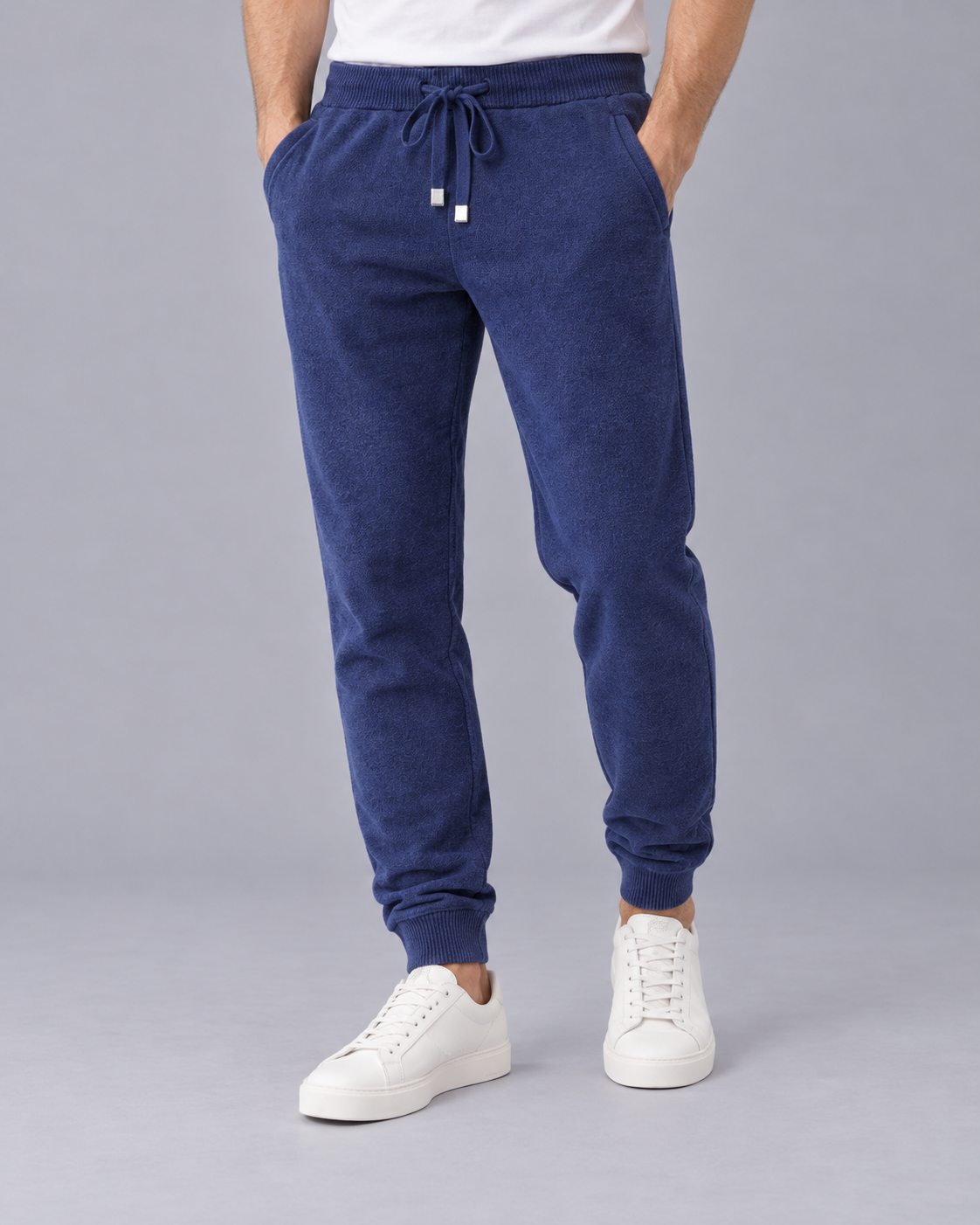 Men's 100% Cashmere Tracksuit Set with Zip-Up Hoodie and Cuffed Joggers