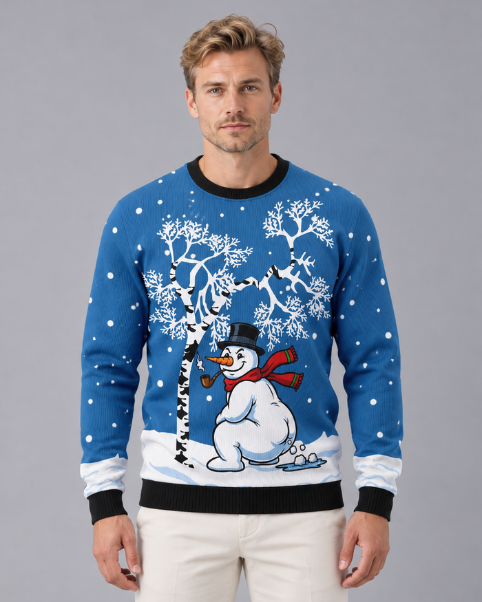 Men's Funny Christmas Jumper with Novelty Print | Festive Sweater