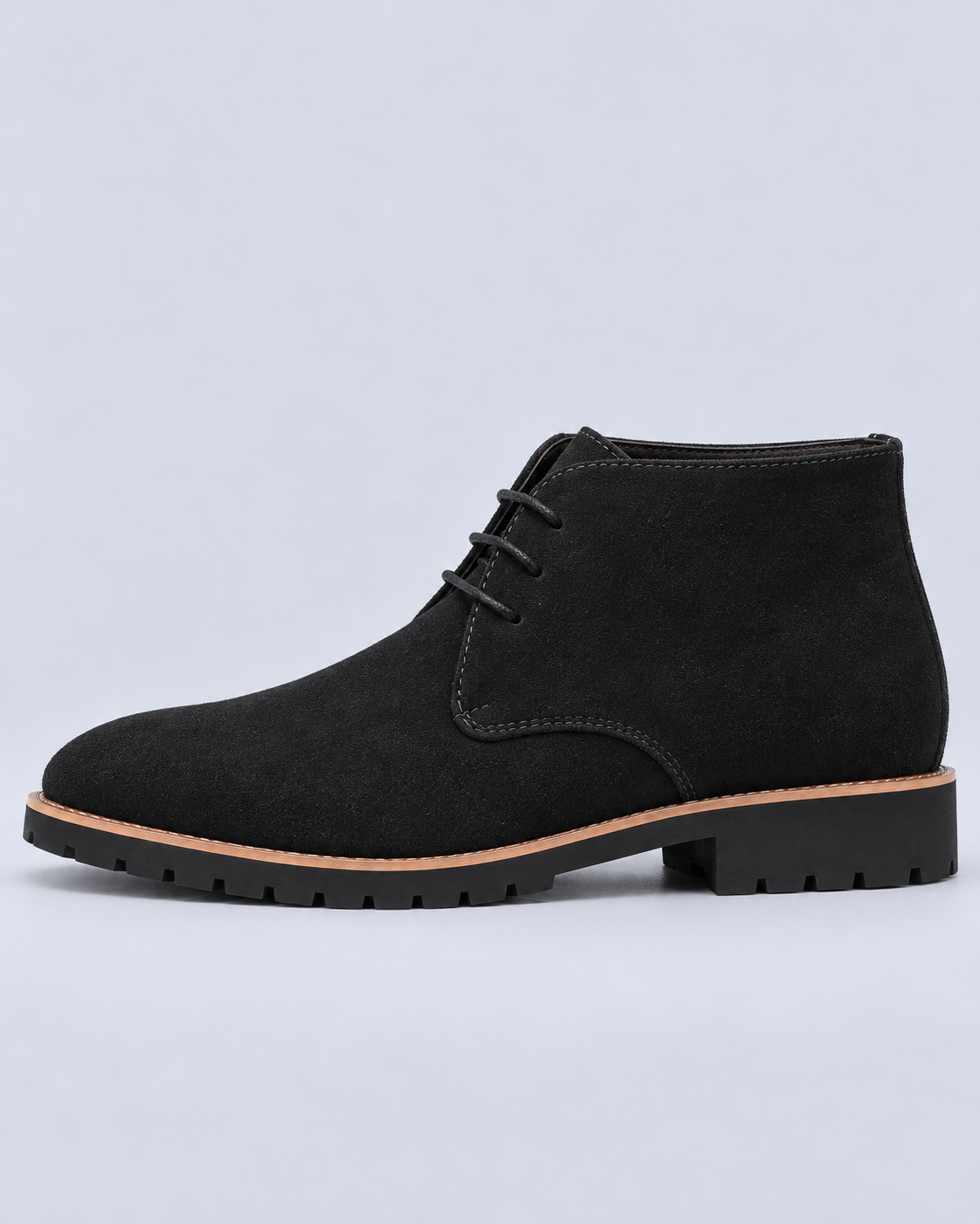 Men's Chukka Boots with Lace-Up Front and Chunky Grip Sole