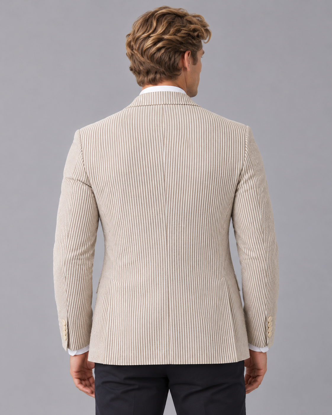 Men's Lightweight Striped Blazer