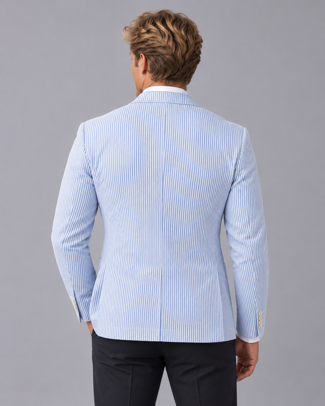 Men's Lightweight Striped Blazer