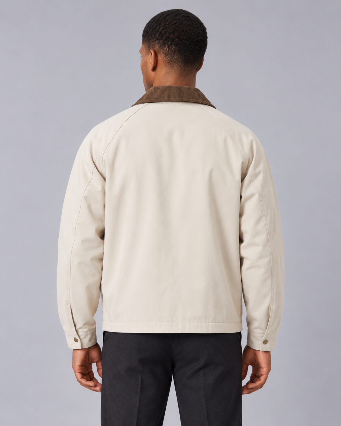 Men's Casual Jacket with Contrast Collar