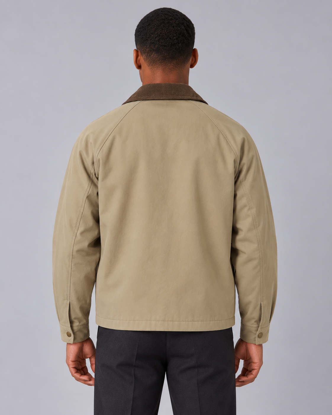 Men's Casual Jacket with Contrast Collar