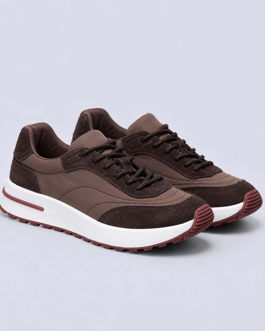 Men's Chunky Sole Lace-Up Trainers