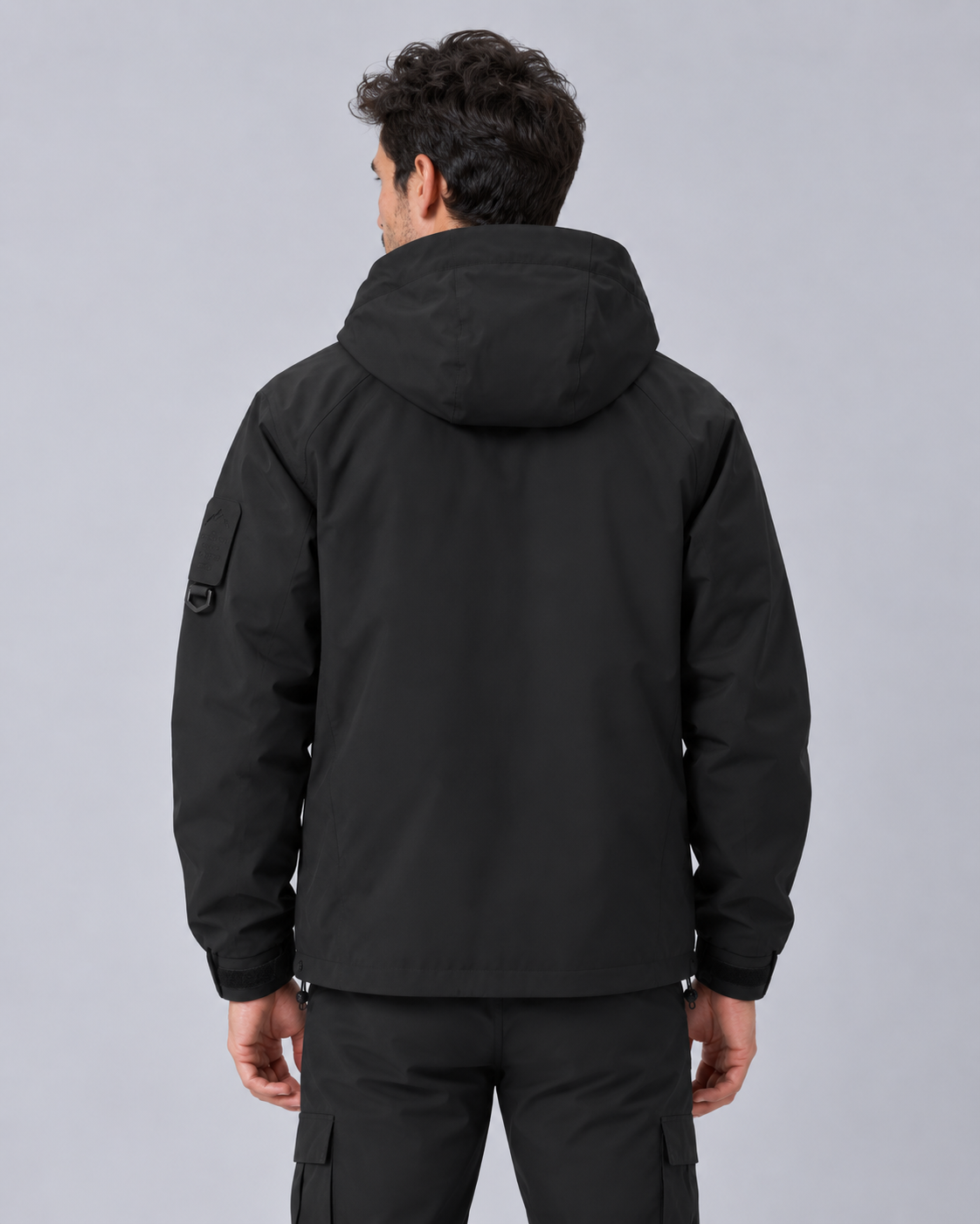 Men's Waterproof Rain Jacket with Hood – Lightweight, Adjustable Hood, Relaxed Fit