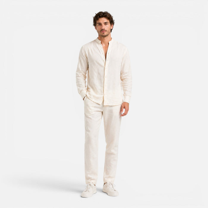 Men’s Linen Set Relaxed Fit Matching Shirt and Pants