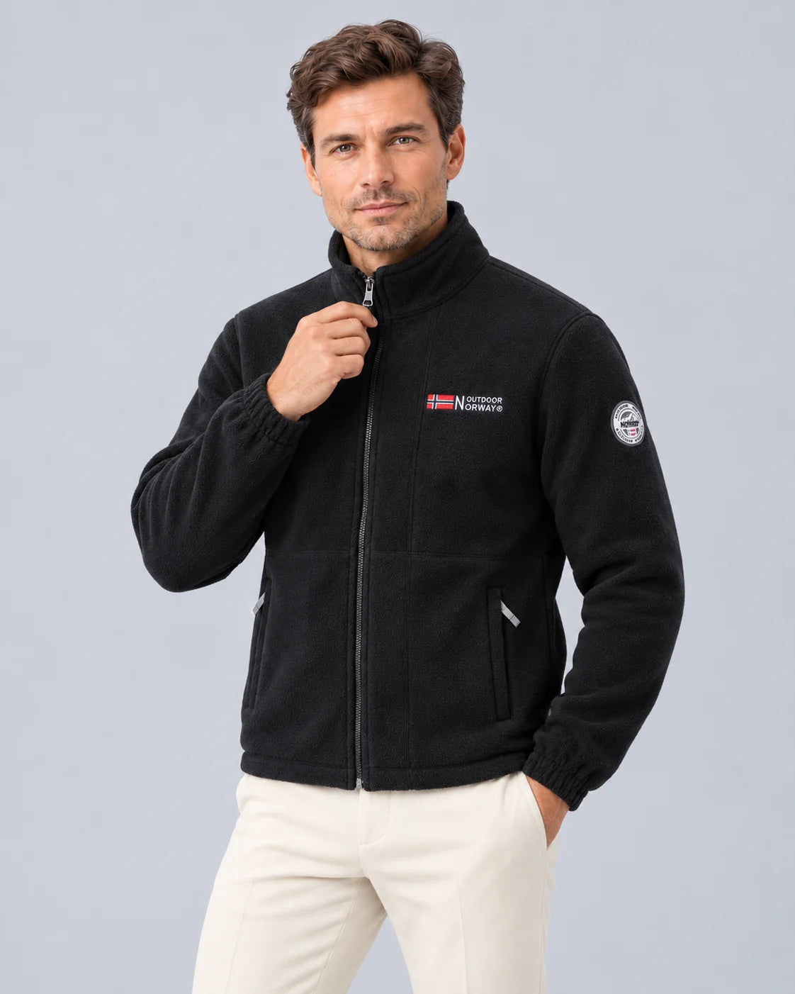 Men's Soft Fleece Jacket | Classic Full-Zip Winter Outerwear | Comfortable Relaxed Fit 3