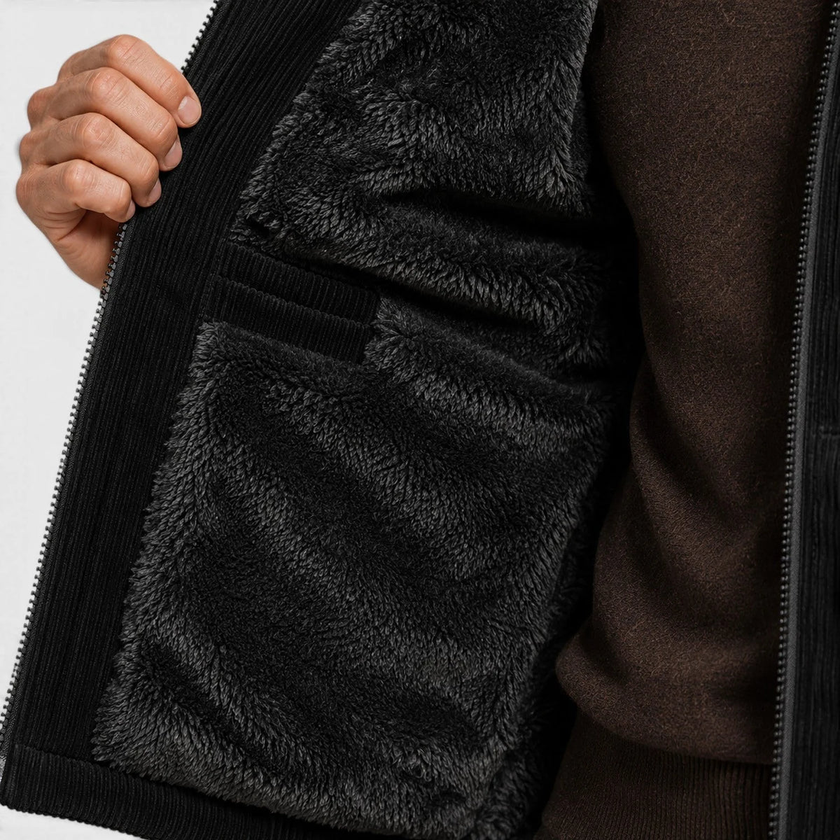 Men's Textured Corduroy Padded Gilet | Warm Fleece-Lined Body Warmer for Autumn 7