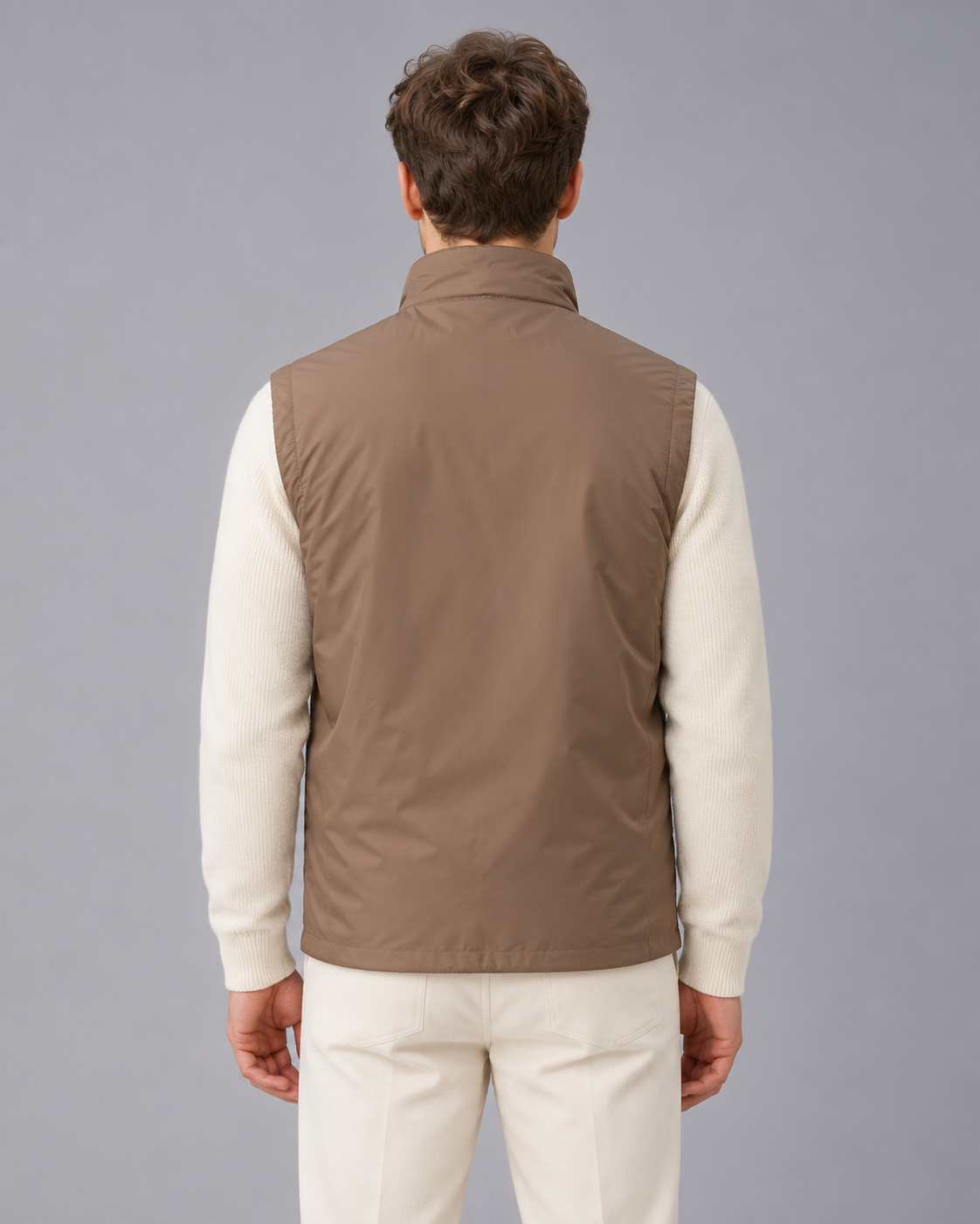 Men's Gilet with Stand Collar – Full-Zip Sleeveless Bodywarmer with Zip Pockets